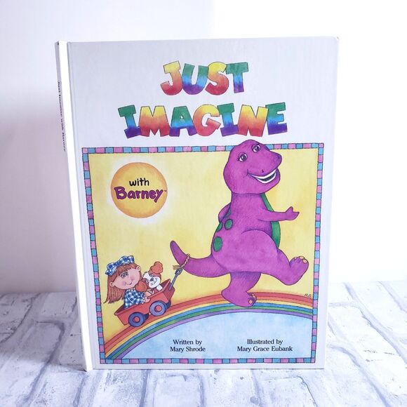Vintage Storybook Barney Just Imagine - Picture 1 of 5